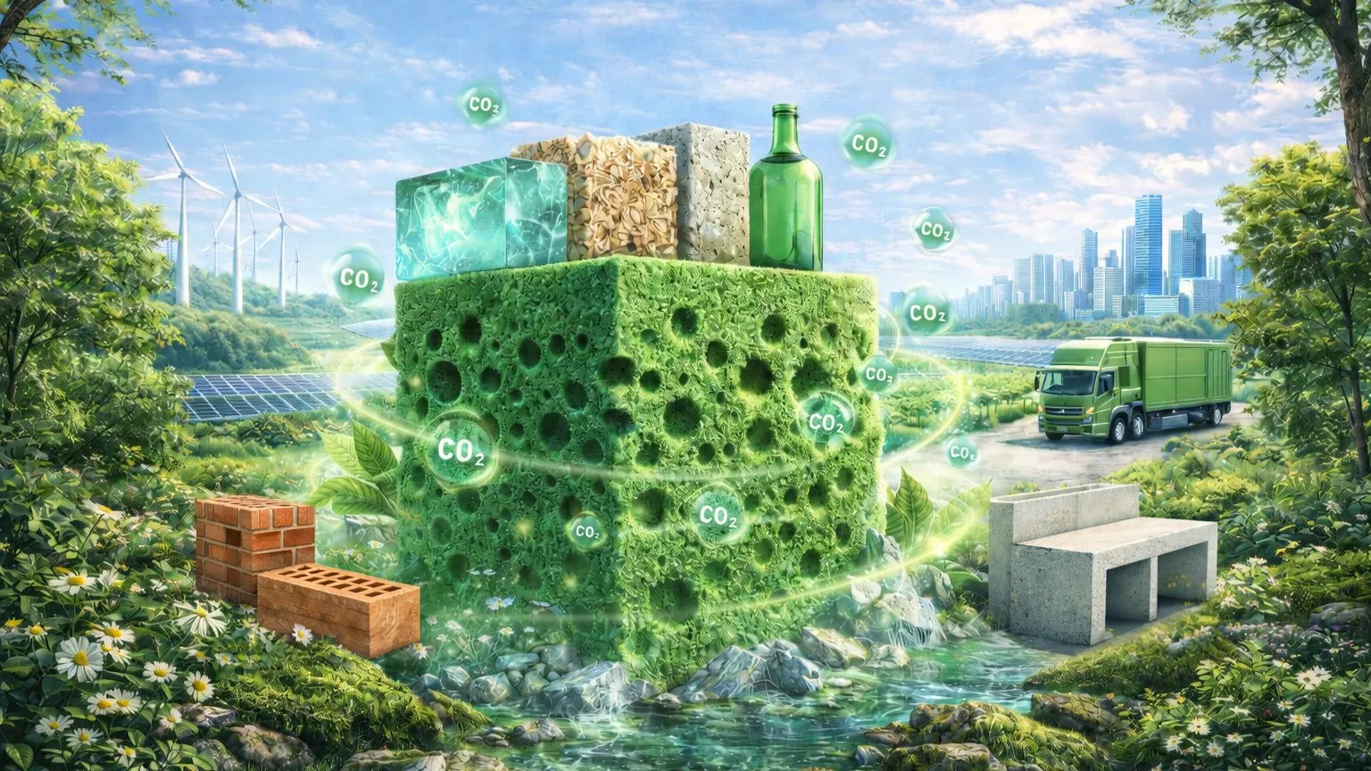 Giới thiệu "Sáng chế vật liệu xây dựng hấp thụ CO₂" - Giải pháp vật liệu xanh cho tương lai phát triển bền vững